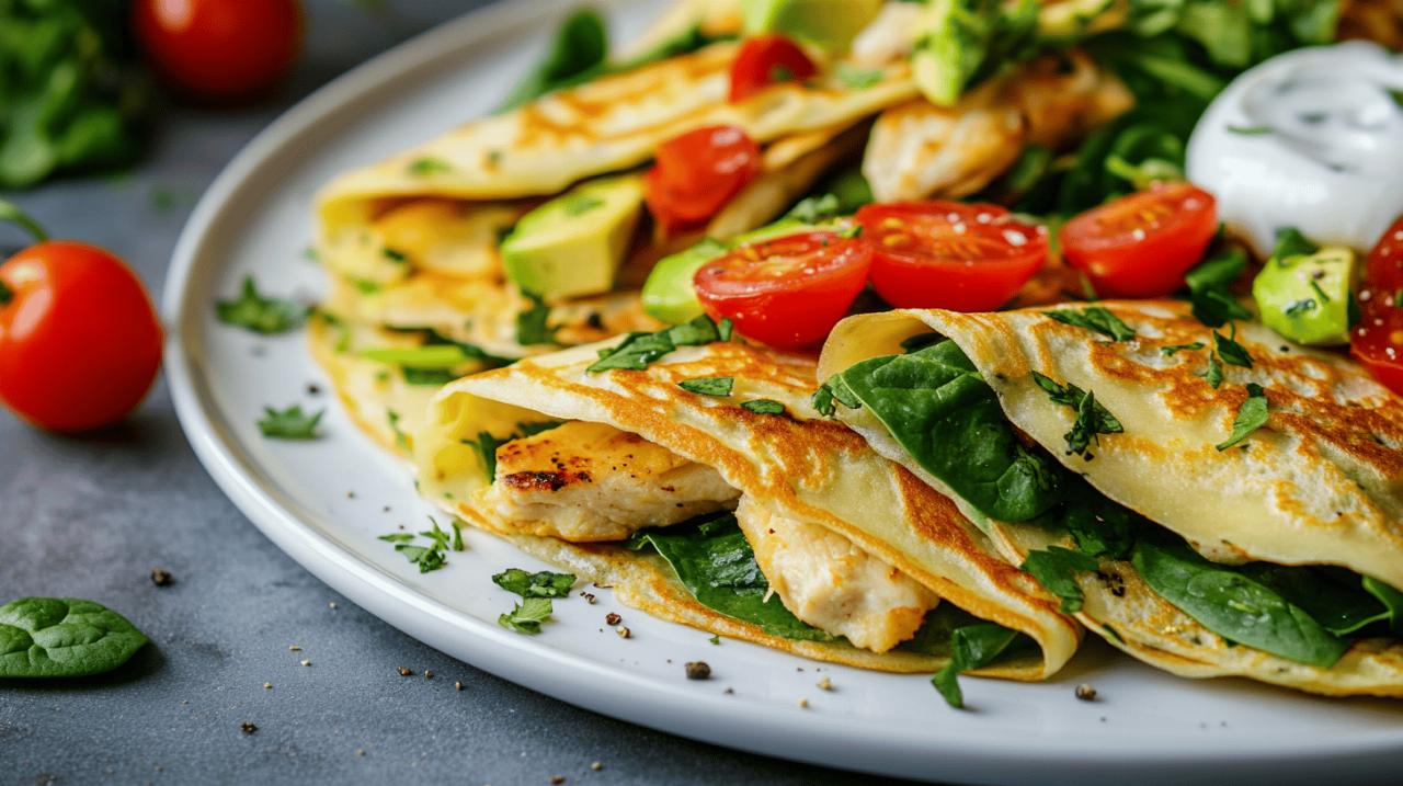 Delices legers : savourez nos crepes salees minceur vegetariennes aux legumes de saison